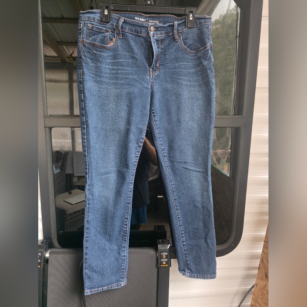Old Navy Women's Blue Jeans Original Mid Rise 12short